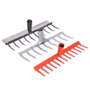 小铁农用耙子木柄翻土枯草耙子挖松除落叶 - Product Image 5