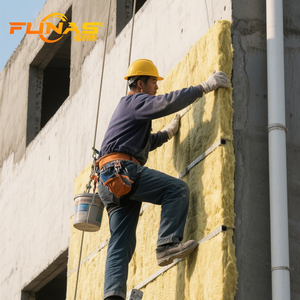 Funas hiện đại lửa đánh giá Rock len cấu trúc Hội Đồng Quản Trị thân thiện với môi tải mang cách nhiệt Bảng điều khiển cho xây dựng - Product Image 4