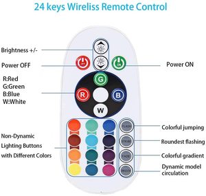 Приложение Tuya Smart Светодиодный контроллер Wi-Fi AC 110V 220V RGB контроллер полосы света ИК 24 кнопок пульта дистанционного управления, лампа для цветных (RGB) светодиодных лент огни - Product Image 2