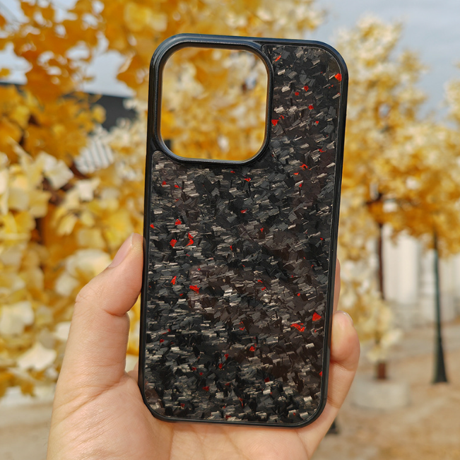 Red forged carbon with mag safe