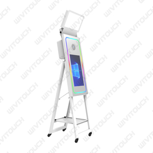 Taşınabilir Vogue artırılmış gerçeklik Selfie sihirli ayna fotoğraf kabini Kiosk makinesi LED çerçeve muhafaza kameralar SLR düğünler için - Product Image 2