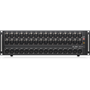 Caja de escenario DL32, 32 entradas, 16 salidas, con 32 micrófonos, preamplificadores, ULTRANET y ADAT, Interfaces