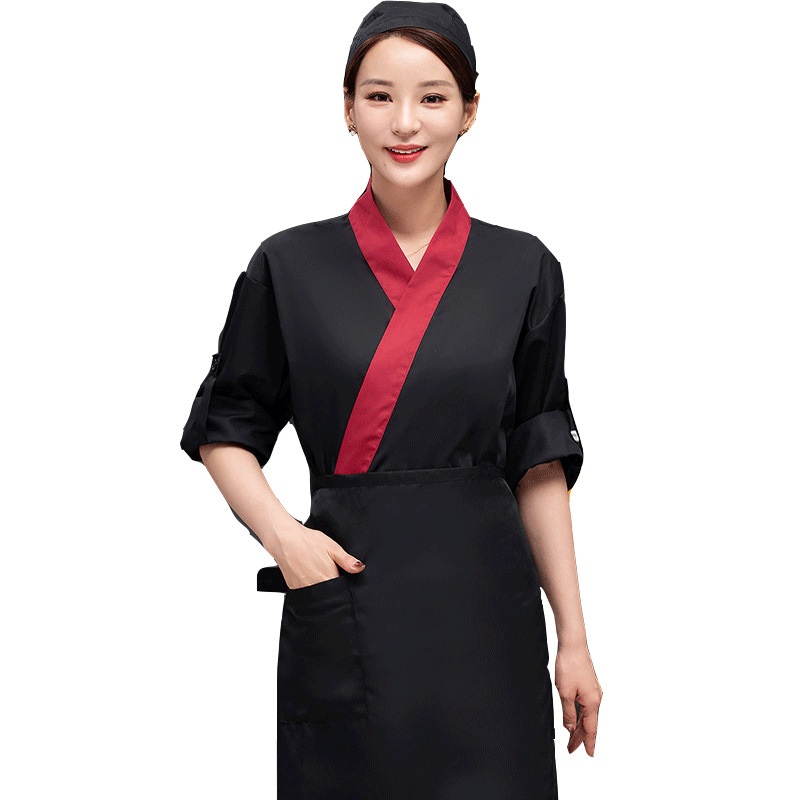 Black (Kimono Jacket + Apron+ Turban)