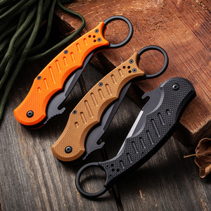 Dao gấp tập luyện Karambit CNC cán G10 kiểu móng vuốt cáo, lưỡi dao chưa mài, dùng cho cắm trại - Product Image 6