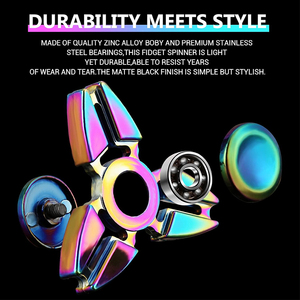 Người lớn và trẻ em kim loại Fidget <span class=keywords><strong>Spinner</strong></span> Giảm căng thẳng và tập trung đồ chơi cho ADHD lo lắng bên ủng hộ và quà tặng - Product Image 4