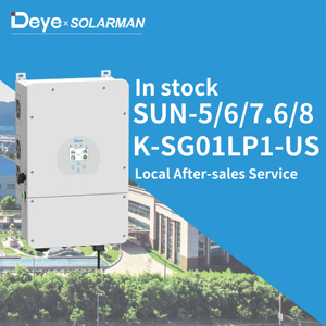 Deye SUN-5/6/7.6/8K-SG01LP1-USハイブリッドソーラーインバーター48Vスプリットフェーズ120V/240VAC出力60Hz周波数60V入力電圧 - Product Image 1