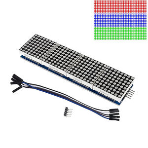 Para MAX7219 Dot <span class=keywords><strong>Matrix</strong></span> Módulo 32x8 4 em 1 Display <span class=keywords><strong>LED</strong></span> Módulos Drive com Fios 5Pin para <span class=keywords><strong>Arduino</strong></span> Raspberry Pi - Product Image 3