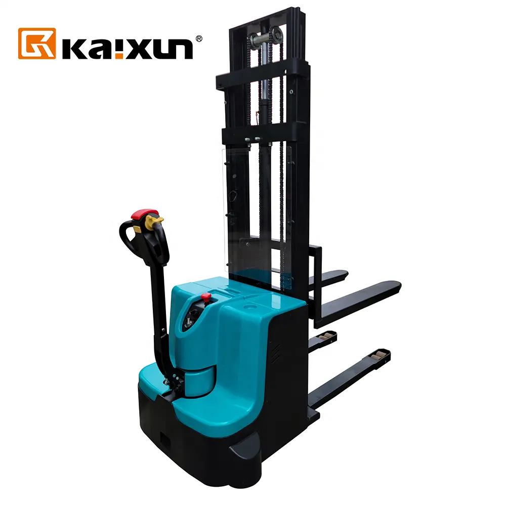 New Lithium Pin 1500kg 2000kg Lift 1.6m đến 3.5m Walkie Stacker hoàn toàn điện Pallet Stacker xe nâng