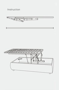 Factory Customized Bed Box <strong>Mechanism</strong> Accessory Spring Hinge Furniture Bed Use Frame Hydraulic Bed Hinge with Gas Rod - Product Image 3