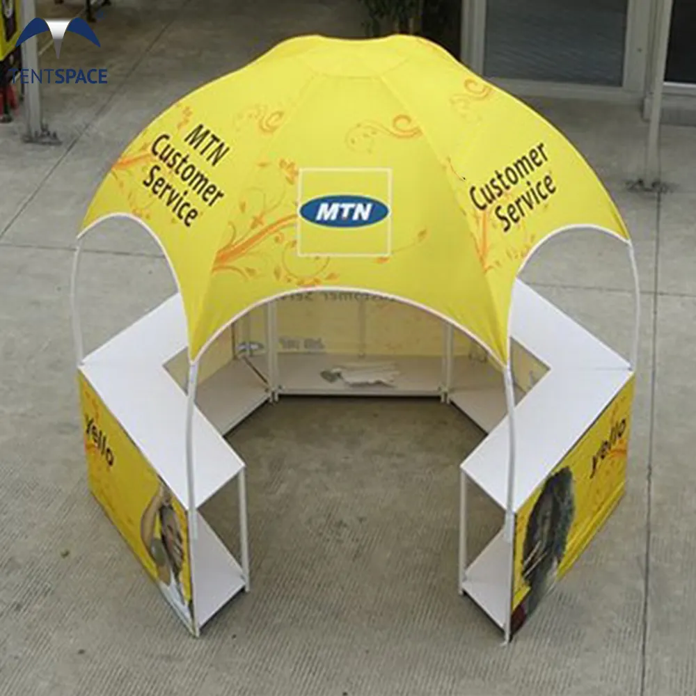 Tenda gazebo atap logam segi enam, harga grosir promosi Custom tenda Booth Promosi Lemonade