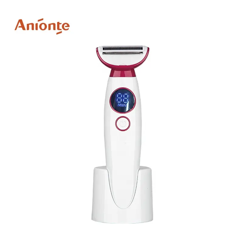 ANIONTE IPX7 Impermeável LED senhora pessoal groomer 1,5 horas rápida USB bateria de lítio recarregável senhora barbeador