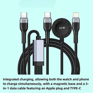 สายเคเบิลข้อมูลชนิด C แบบ3-in-1สะดวกสำหรับอุปกรณ์หลายเครื่อง - Product Image 3