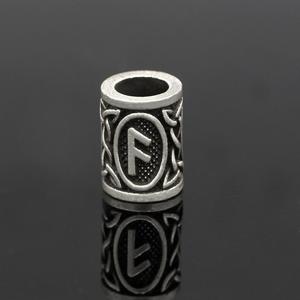 Toptan paslanmaz çelik aksesuarları Viking Man 24 adet Rune sakal boncuk, Retro boncuk bilezik yapımı için
