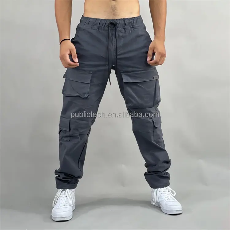 Оптовая продажа, летние мужские повседневные брюки на шнурке, мужские брюки-карго с боковыми карманами