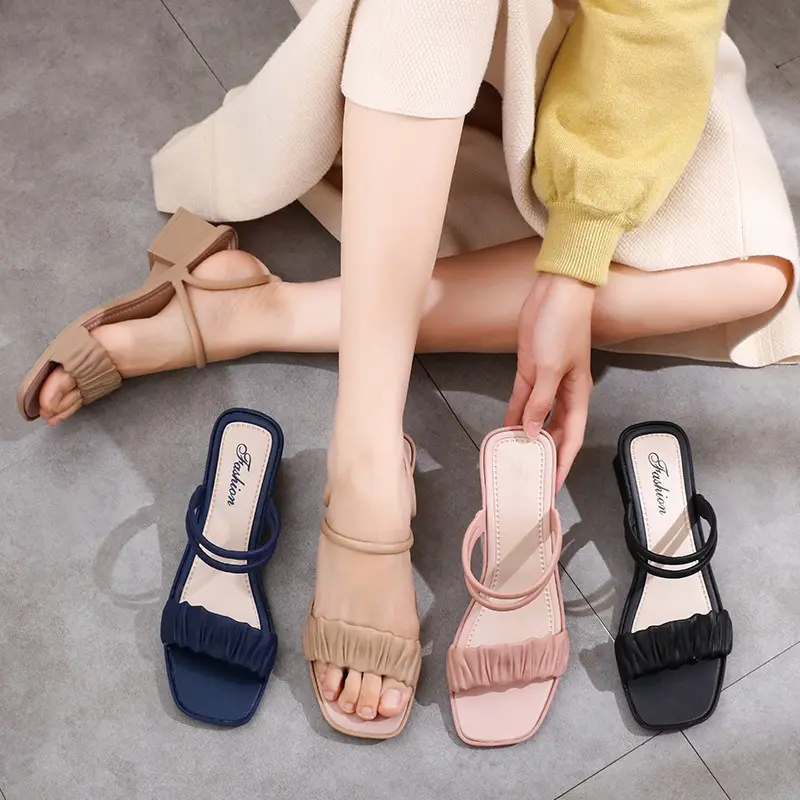 5 cm Heil-Sandalen für Damen und Herren 2024 4 Farben stilvolle Outdoor-Damen-Schuhe 2 in 1 YTXNT23