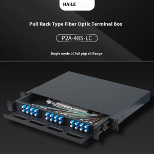 24-Port 48-Core 1U Pull-Out optik Fiber Terminal kutusu dağıtım çerçevesi LC tam Pigtails ile FTTH ağları için - Product Image 3