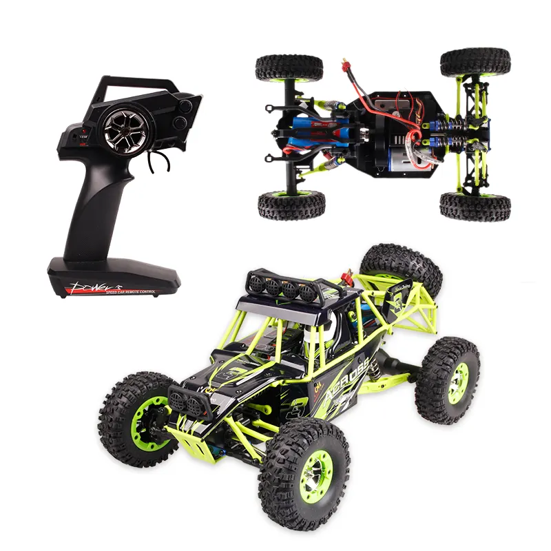 Wltoys Mobil RC 12428, Kendaraan Off Road Kendali Jarak Jauh 1/12G Elektrik 4WD Skala 2.4, Mobil RC Kecepatan Tinggi 50Km/Jam, Kendaraan Off-Road Mendaki