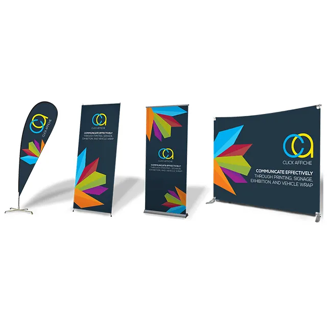 custom exhibition trade show equipment backdrop banner stand display