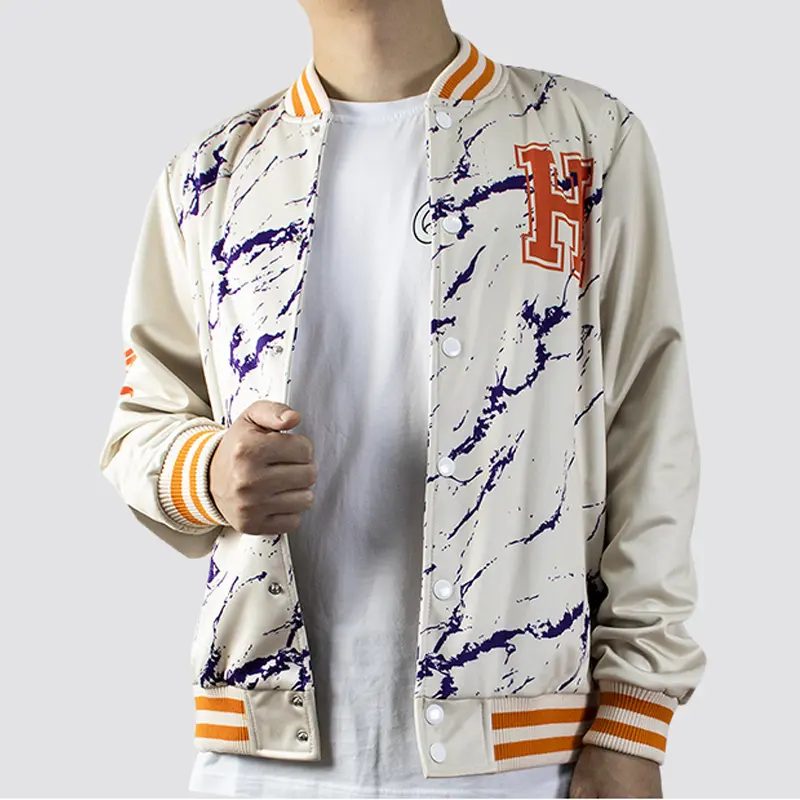 Vente en gros Blouson d'aviateur classique en nylon à sublimation pour hommes et femmes