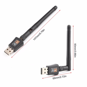 LC 600mbps Dual Band USB <strong>Wifi</strong> Adapter 2.4/5.8ghz Wireless Lan <strong>Network</strong> Card with Antenna for <strong>Computer</strong> in Stock