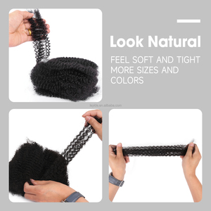 Ucuz fiyat brezilyalı Remy Dreadlocks uzantıları için insan saçı postiş Afro Kinky kıvırcık toplu - Product Image 4