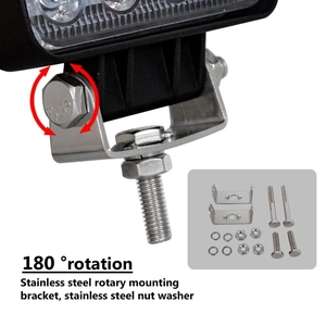 Off Road kare LED çalışma ışığı 48W LED çalışma 10-30V IP67 spot sel sürüş far için traktör 4WD UTV ATV - Product Image 3