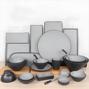 现代日韩风格三聚氰胺餐具套装精美独特的餐具，适合耐用和派对酒店