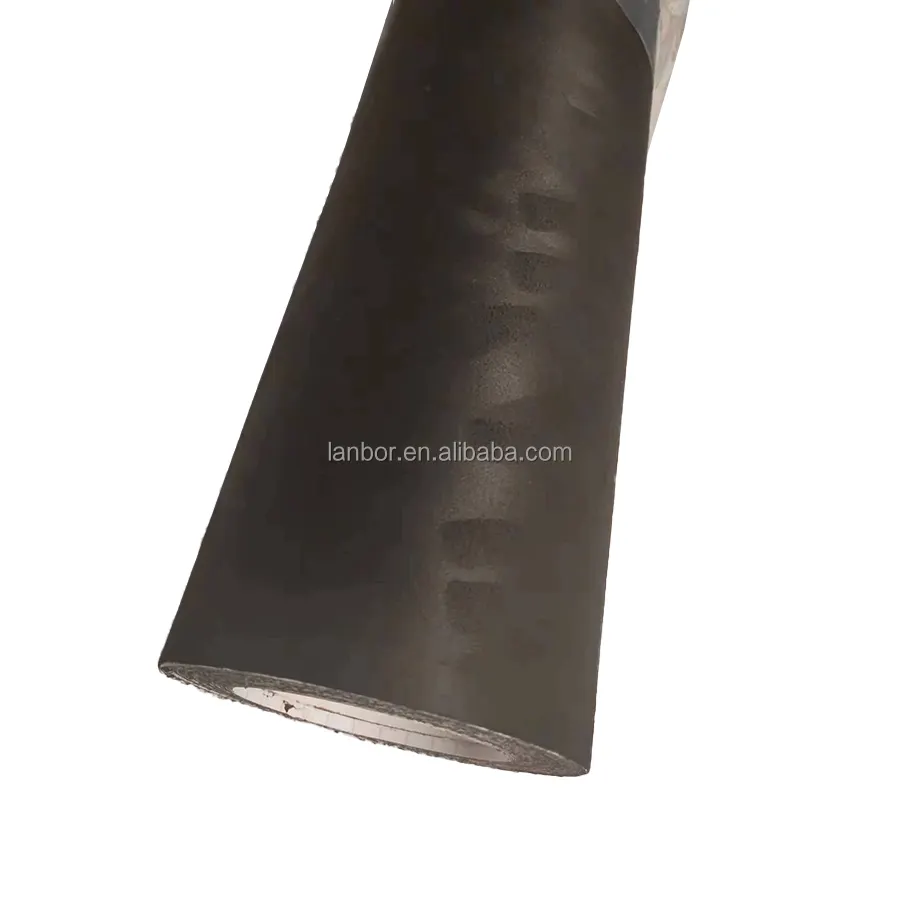 Autoadesivo con colla pellicola in vinile scamosciato nero/involucro in pelle scamosciata nera/lamina scamosciata nera 1.52*15m