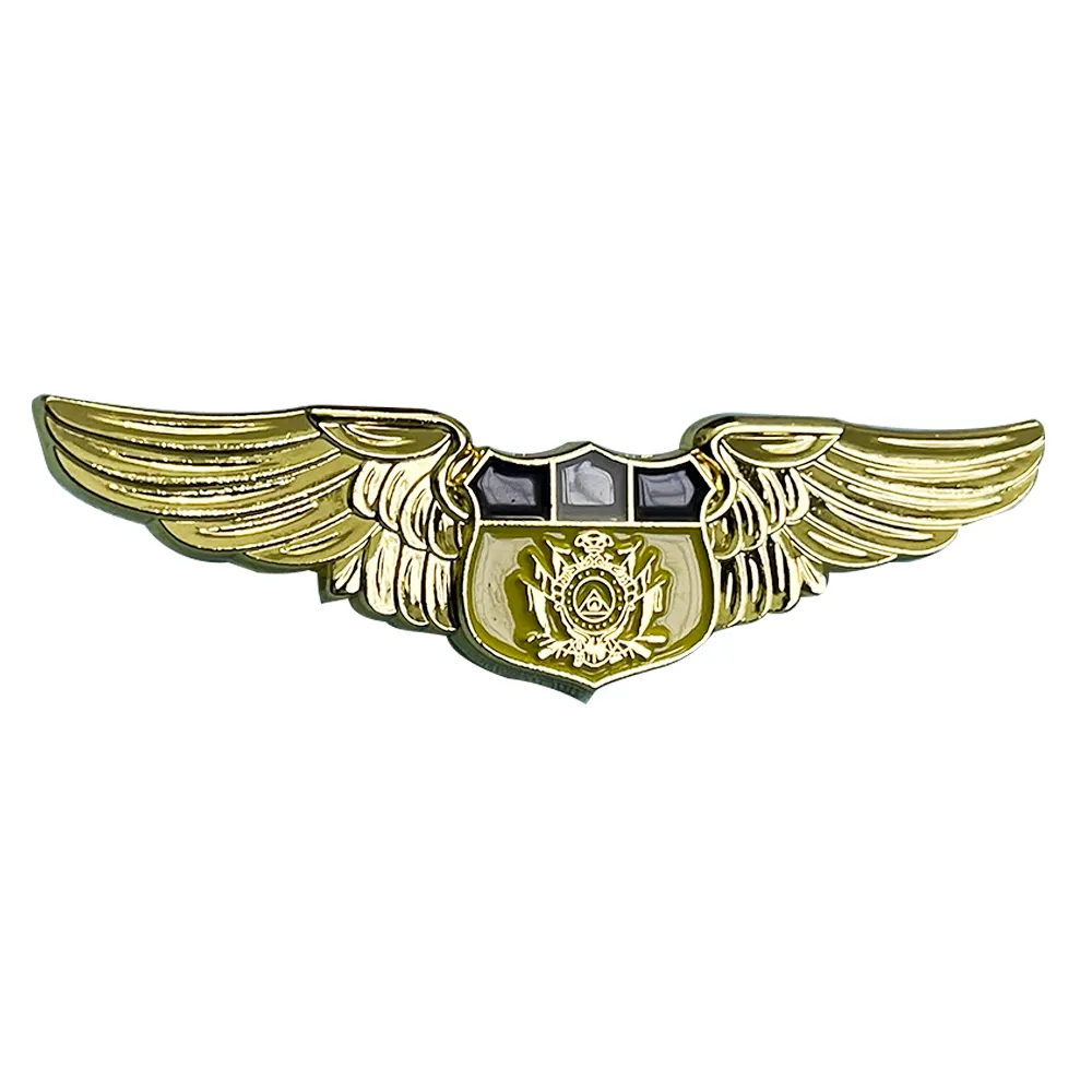 wholesale saudi arabia airline badge custom metal wings metal pin