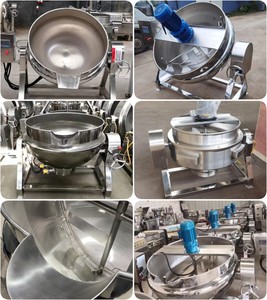 Tekfood 50L 100L 200L 300L công nghiệp hơi nước Trọng Ấm đun nước thực phẩm Nồi trộn nấu ăn nồi với khuấy - Product Image 5