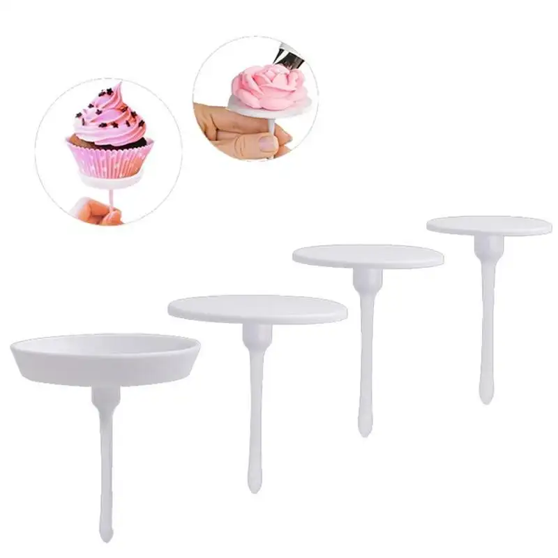 4 pz/set torta fiore unghie tubazioni di plastica Nail Baking Piping stand strumenti rimovibile torta gelato strumenti di decorazione fai da te