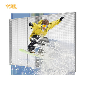 HD Transparent Mesh Modul Display 3D LED Transparent Glas Werbe bildschirm für Elevator Retail Store Einkaufs zentrum Animation - Product Image 6