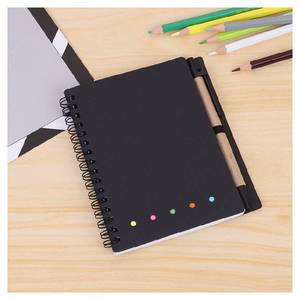 Notas Adhesivas personalizadas, bandera Kraft, Mini cuaderno, cuadernos de notas en espiral con bolígrafo y notas adhesivas