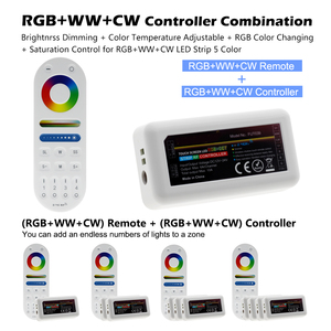 Smart LED Strip Controller Dimmer 2.4G telecomando RF Wireless a 4Zone per nastro monocolore CCT RGB RGBW RGB CCT LED Light Tape - Product Image 4