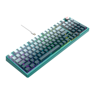 Havit KB899L 97 teclas Rainbow LED retroiluminado verde ordenador USB teclado para juegos con cable iluminación colorida Teclado mecánico para PC