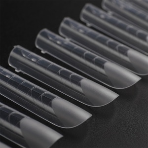 NADECO 12 Sizes Full Curved Straight Long Square Acrylic Gel Extension Nail <strong>Tips</strong>, Dual Nail Form System <strong>Tips</strong> - Product Image 5