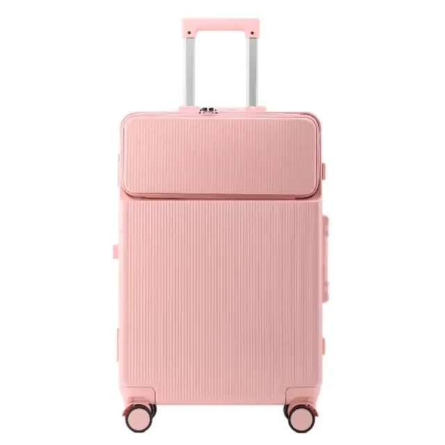 Evrensel tekerlekler seyahat çantaları ile toptan popüler bagaj seti tekerlekli çanta ABS bavul seyahat çantası