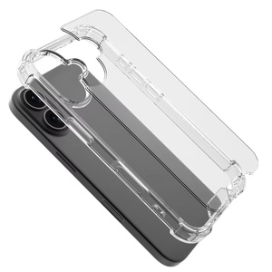 100% 完璧なフィットケースiPhone 16用クリアスリムフィット傷防止ソフトTPU PC透明カバーiPhone 16 Pro Max 16 Plus用 - Product Image 1