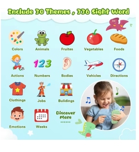 2-in-1 wieder verwendbare sprechende Handschrift Karteikarten Lernspiel zeug mit Sicht wörtern für Kleinkinder Vorschul kinder Geschenk - Product Image 5