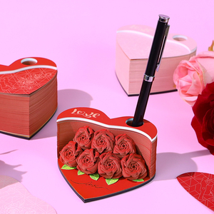 Omoshiroi <strong>Block</strong> <strong>Notes</strong> Heart Bouquet Luxury Diy Paper Art <strong>Memo</strong> Pad Four Colors Paper <strong>Cube</strong> Craft Notepad for Christmas Valentines - Product Image 5