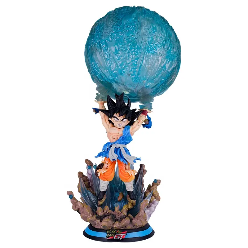 Figura de ação em PVC Goku Gt Spirit Bomb, bola de arrasto de 46,5 cm para decoração, oferta imperdível