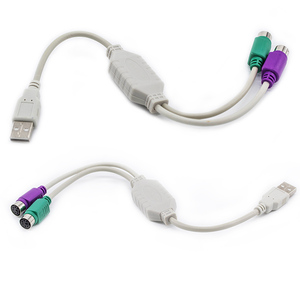 USB-PS2ケーブル1 USBオス-2 * PS2メスPS2ポートキーボードマウスをUSBに変換 - Product Image 1