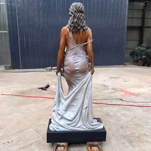 Современный стиль в натуральную величину, латунная обнаженная женская скульптура, художественная статуя, уличный садовый орнамент для продажи - Product Image 2