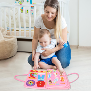 Felt Kids Busy Board Montessori <strong>Teaching</strong> Early <strong>Learning</strong> Interactive Activity unicorn Busy Board Felt for Toddlers with Bag - Product Image 6