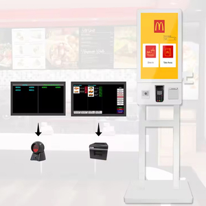 Restaurant digitales Menü Bestellung Ticketing Token-Kiosk Lösung elektronische Schlange-Maschine Schlange Ticketnummer Anzeigensystem - Product Image 1