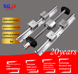 SBR cilíndrico guía lineal de alta precisión del eje óptico trapezoidal tornillo mecánico pista lineal carril de deslizamiento mano empuje VI se deslizó - Product Image 5