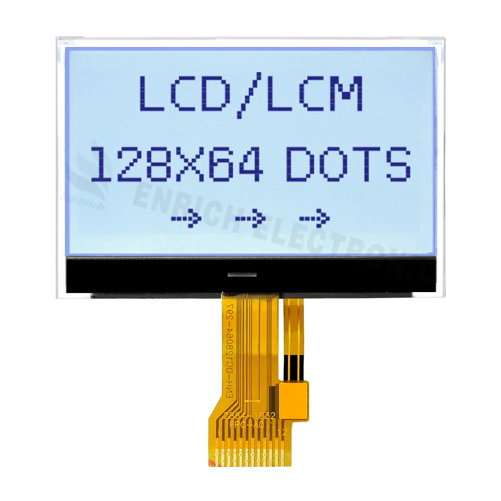 Enrich LCD fabrika özel FPC 128x64 grafik Dot Matrix LCD ekran COG LCD modülü