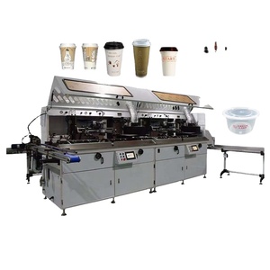 Hochwertige 2-farbige automatische Siebdruckermaschine für Plastikbehälter mit Be- und Entladung von Farbseiden-Seidendrucker - Product Image 1