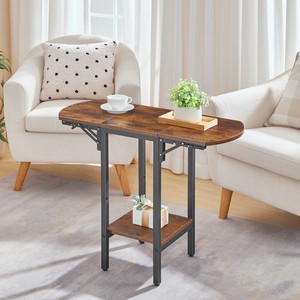 Thả lá bên bảng, 2 Tier gấp Sofa cuối bảng với mở rộng Máy tính để bàn nhỏ cao Bàn cà phê cho phòng khách không gian nhỏ - Product Image 6