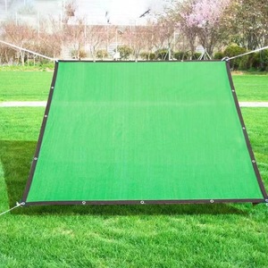 Retino per parasole in HDPE verde transfrontaliero con bordo perforato addensato addensato balcone cortile piscina isolamento termico sole - Product Image 1